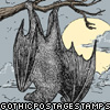 hanging bat stamp